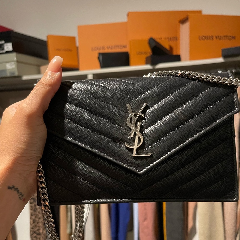 YSL clutch cross body bag